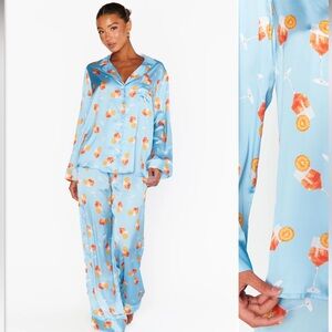 Show me your mumu classic pj set in saint spritz silky
